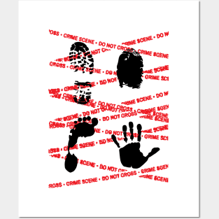 crime scene. fingerprints Posters and Art